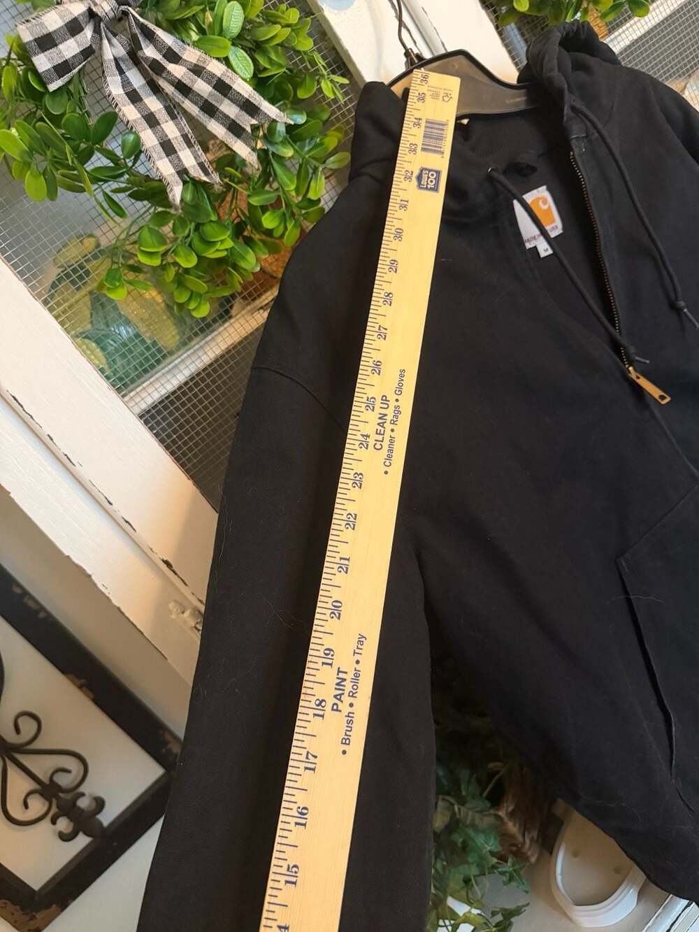 Carhartt J131 Thermal Lined Hooded Zip Jacket Size M Black - Picture 15 of 16